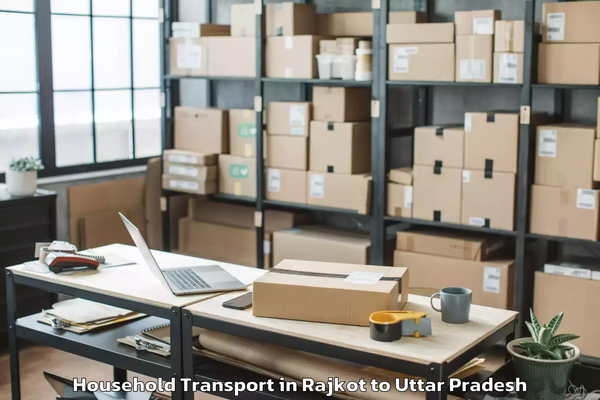 Book Rajkot to Firozabad Household Transport